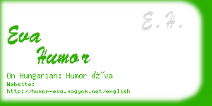 eva humor business card